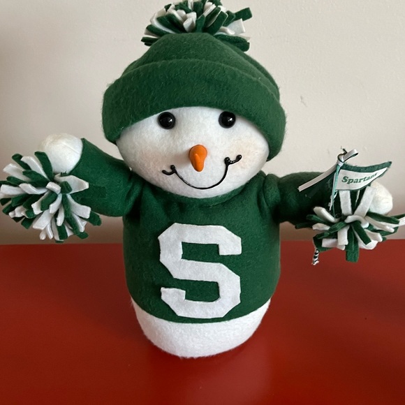 Michigan State stuffed Sparty weighted bottom decor. Smoke & pet free. Giftable - Picture 5 of 5